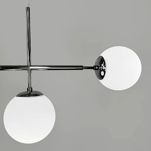 Люстра видовжена хромованому корпусі на 6 плафонів (тип А) | Line F | Арт. SGJ7/6A CH+WT - фото 4