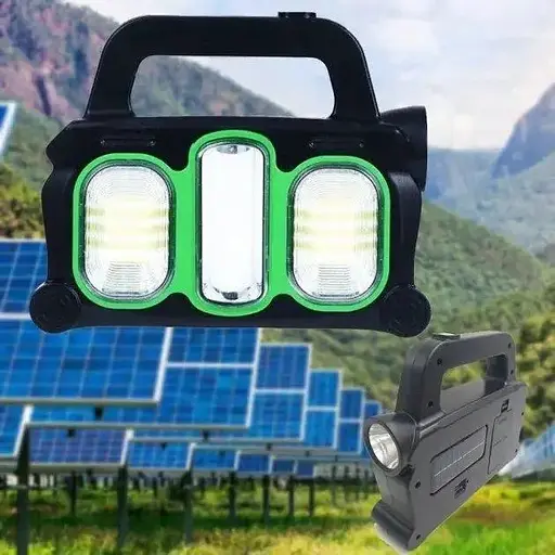 Фонарь аккумуляторный Solar Hurry-bolt HB-6169 кемпинговый переносной 3 режима солнечная батарея черно-зеленый - фото 7