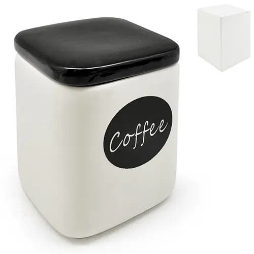 Банка для кофе 900 мл Contrast с крышкой. Контейнер для хранения кофе [MD]