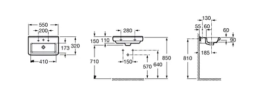 Умивальник Roca Dama-N A327787000, Білий - фото 2