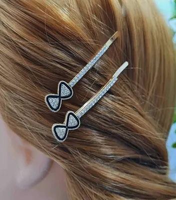 Заколки для волосся різні фігурки в асортименті з камінням набір 24 шт - фото 2