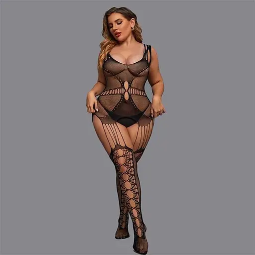 Сексуальний бодістокінг з імітацією панчіх L-XXL – Еротична білизна - фото 4