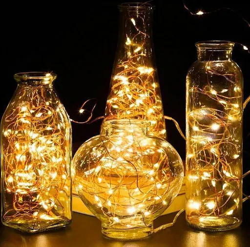 Светодиодная гирлянда Sun Lamp Капля Росы 200 LED 20 м теплый белый свет батарейки - фото 4