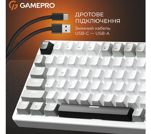 Клавиатура игровая механическая GamePro GPMK-126 Genesis Silver light USB Red Swich Hot-Swap N-KRO Grey - фото 11