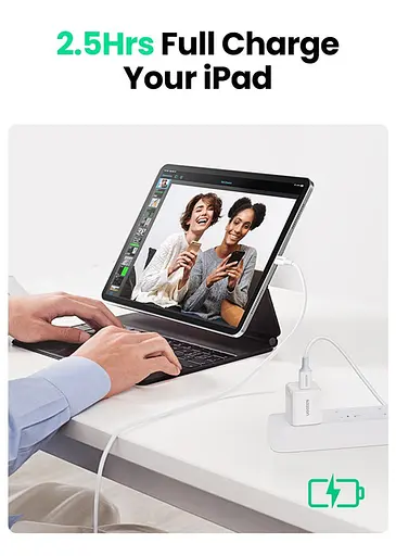 Адаптер зарядний блок живлення Ugreen CD241 Mini Type-C 20W PD білий - фото 5