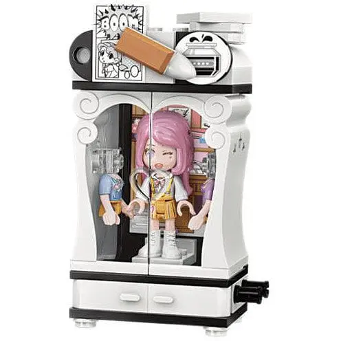 Детский конструктор Девочка с комнатой Bambi 34012 с аксессуарами Художник - фото 1