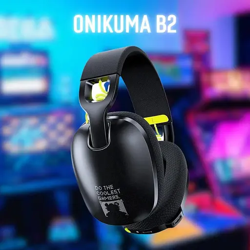 Беспроводные игровые Bluetooth наушники Onikuma B2 Геймерская гарнитура с микрофоном Чёрный - фото 5