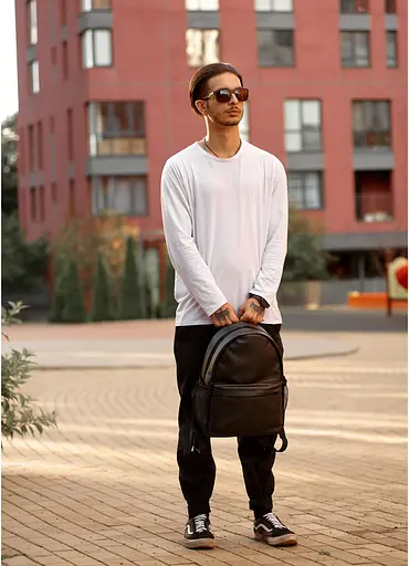 Чоловічий рюкзак Sambag BRIX PJT CLASSIC чорний 40 х 27 х 15 см (11711001m) - фото 5