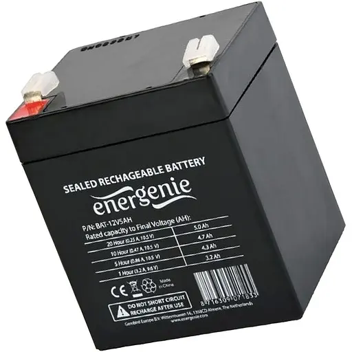 Аккумулятор EnerGenie AGM 12V (12V/5Ah/60Wh) (BAT-12V5AH) (114602) - фото 3