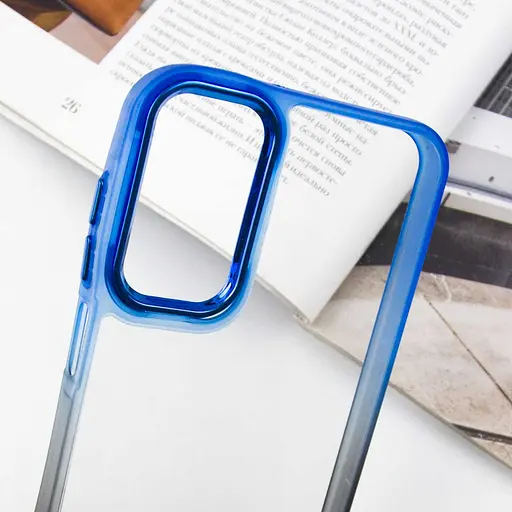 Чохол TPU+PC Fresh sip series для Samsung Galaxy A24 4G Чорний / Синій - фото 5