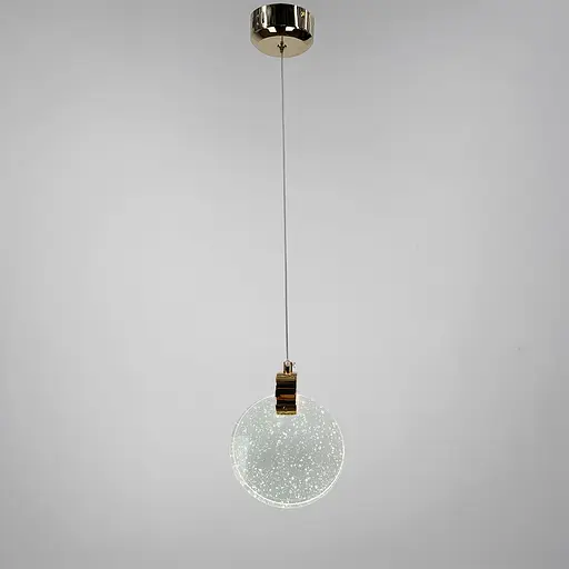 Подвесной дизайнерский светильник с прозрачным стеклянным корпусом | Line F | Арт. AA226-160 GD - фото 3