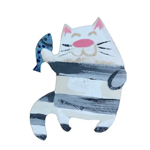 Набор детского творчества Роспись по дереву «Магниты-веселые коты» Умняшка РД-011 - фото 4