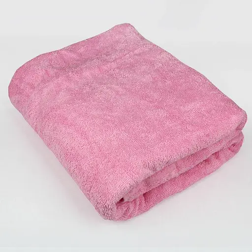 Полуторная простынь розовая махровая 150x200 см