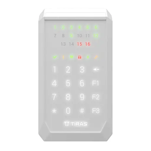 Клавиатура Tiras K-PAD16 White на 16 индикаторов зон. (21-00109)