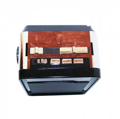 Радиоприемник колонка Golon RX-9100 с фонариком Коричневый - фото 8