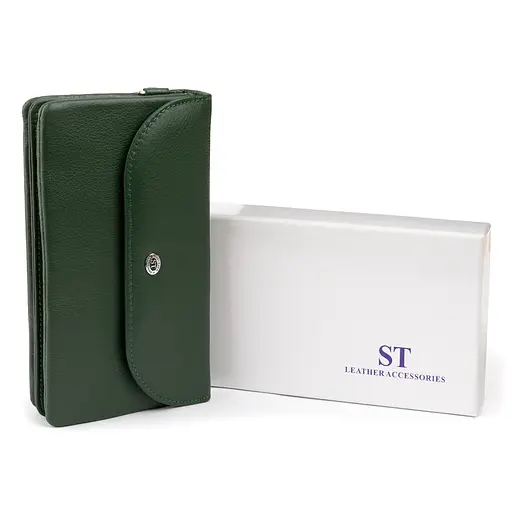 Жіночий шкіряний гаманець-клатч ST Leather 19х9.5х2.5 см acs0015827 - фото 6