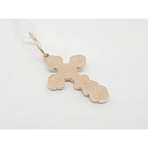 Золотий хрестик Харківська ювелірна фабрика з емаллю. Розп'яття Христа. 169 - фото 4