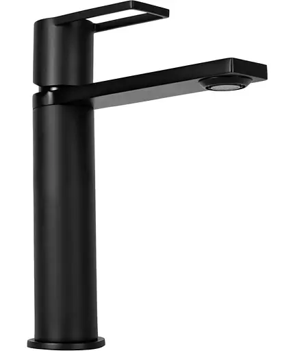 Змішувач для умивальника Rea Flip низький black REA-B2005 Чорний матовий - фото 4