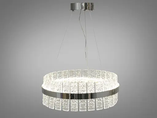 Кругла кришталева світлодіодна люстра для спальні, 66Вт, колір хром - фото 2