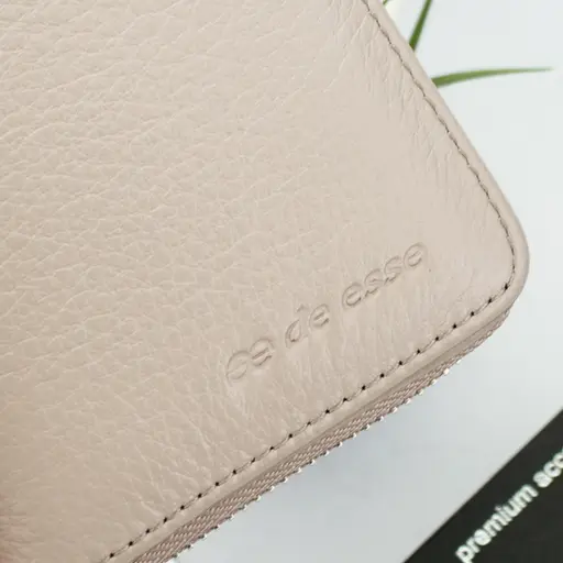 Гаманець жіночий шкіряний De Esse LC14621-GD25 великий з ремінцем нюдовий - фото 9