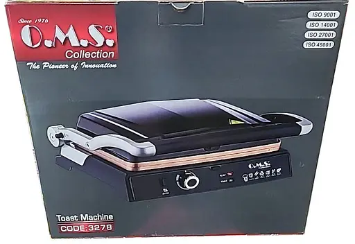 Прижимной контактный гриль O.M.S. Collection 3278, 2000 Вт Черный - фото 9