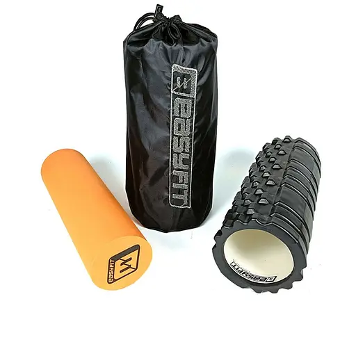 Масажний ролик EasyFit PRO Active 33 см подвійний (EF-2025-O) - фото 1