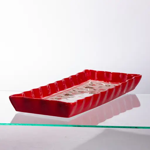 Блюдо сервировочное новогоднее для закусок Yiwu Merry Christmas 36.5×13×3 см CR-1-16  - фото 5