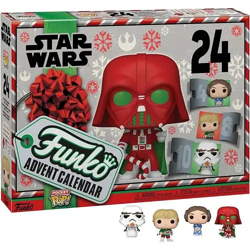 Адвент-календар Funko Pop Зоряні війни 24 фігурки Star Wars 24 figurines 4 см AK SW 24F - фото 1
