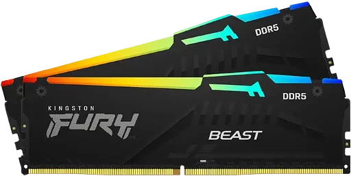 Оперативна пам'ять Kingston Fury 32GB (2x16GB) DDR5 6000MHz Beast RGB Black (KF560C36BBE2AK2-32)