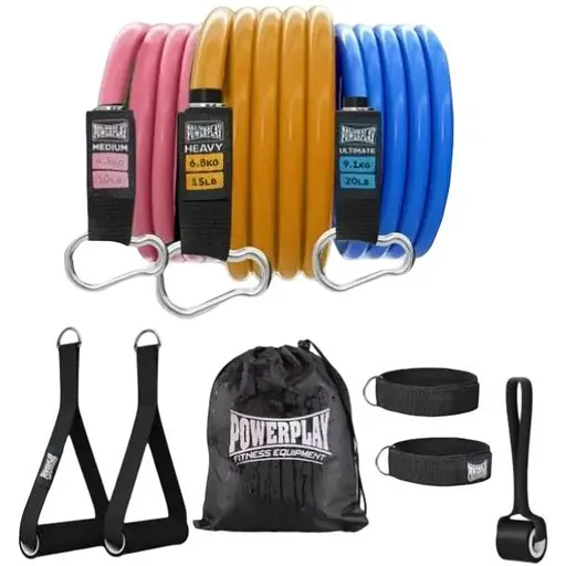 Набір трубчастих еспандерів PowerPlay PP-4101 Expander Tube Set 3 шт. (до 18,2 кг.) (PP-4101_3set) - фото 1