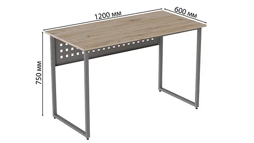 Компьютерный стол Ferrum-decor Майк 75x120x60 серый ДСП Дуб Сан-Марино 16мм (FRD-101780) - фото 6