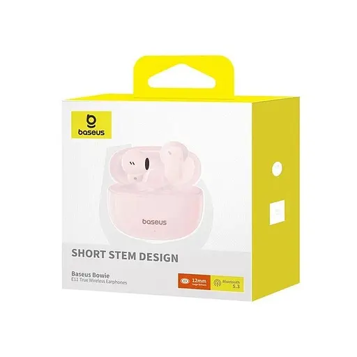 Навушники бездротові Baseus Bowie E11 TWS pink (рожеві) - фото 6