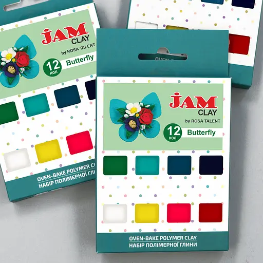 Набір пластики Butterfly 12×20г Jam Clay ROSA Talent [CD] - фото 4