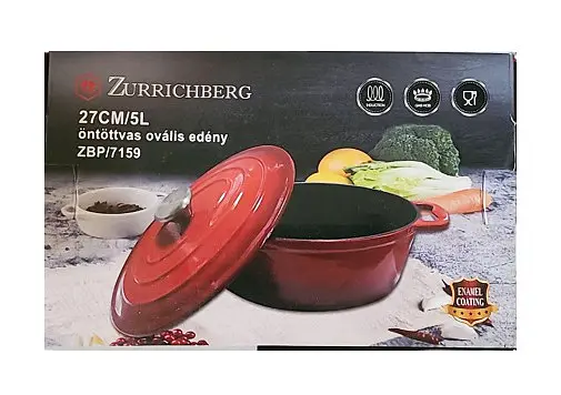 Овальний чавунний казан Zurrichberg ZBP-7159, 5 л - фото 2