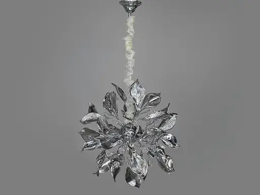 Високоякісна підвісна люстра з керамічними елементами, 12 ламп, хром - фото 3