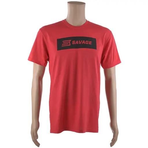 Футболка Savage Short sleeve T-Shirt/Black Savage box logo L Червоний