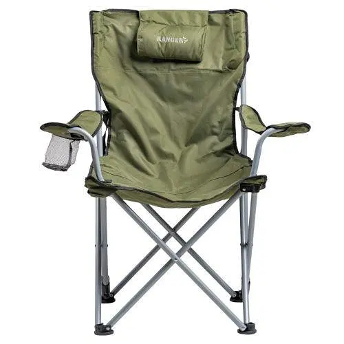 Крісло-шезлонг туристичне складане Ranger Stream Lux (74-89х58-98х85см) Оливковий - фото 4