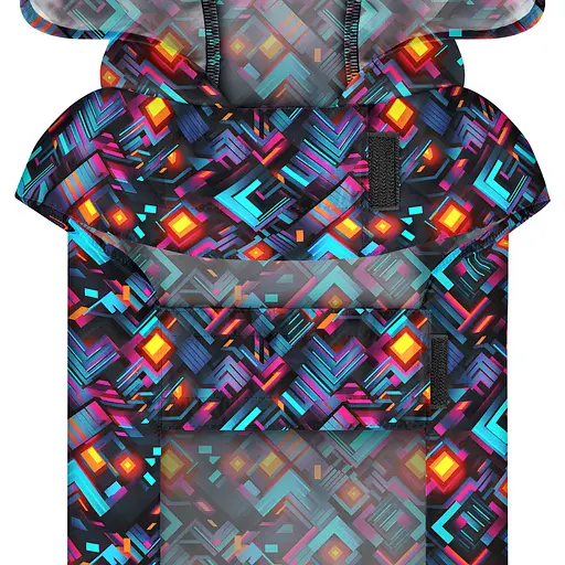 Дощовик-накидка з капюшоном для собак Waudog Clothes, малюнок "Нескінченні світи", S, А 32-35 см, B 41-52 см, С 26-33 см - фото 4