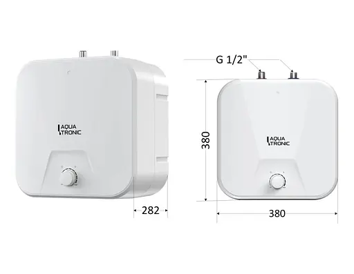 Водонагреватель электрический Aquatronic, 1500 Вт, мокрый ТЭН, 10 л под мойку, вертикальный, квадратный, белый (Compact WU1015 C2M) - фото 12