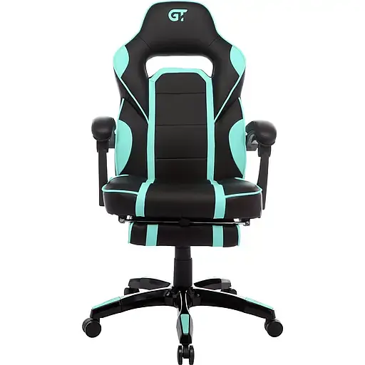 Геймерское кресло GT Racer черное с ментоловым (X-2749-1 Black/Mint) - фото 1