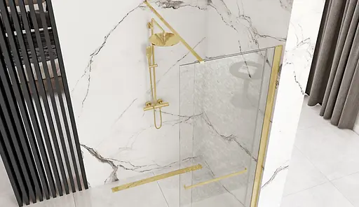 Душевая стенка Rea Cortis 100 gold REA-K8484 - фото 4