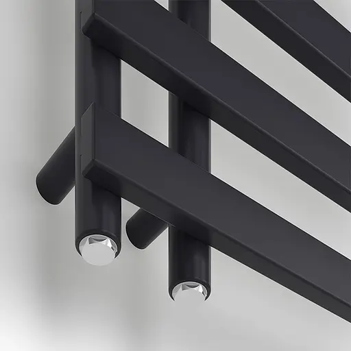 Рушникосушка дизайнерська Ideale Aurora 11 10/1000/450 чорний, Чорний - фото 2