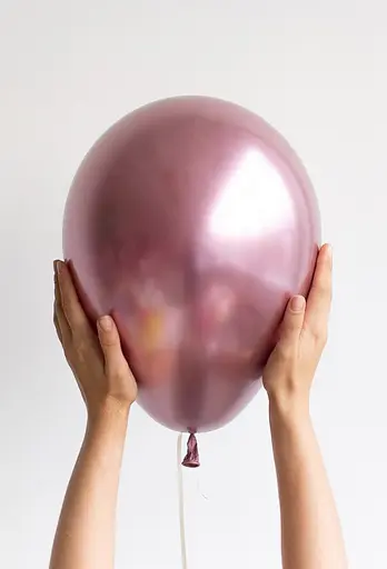 Шарик воздушный латексный 30 см (50) металлик розовый, IDEA7-DL-024 - фото 5