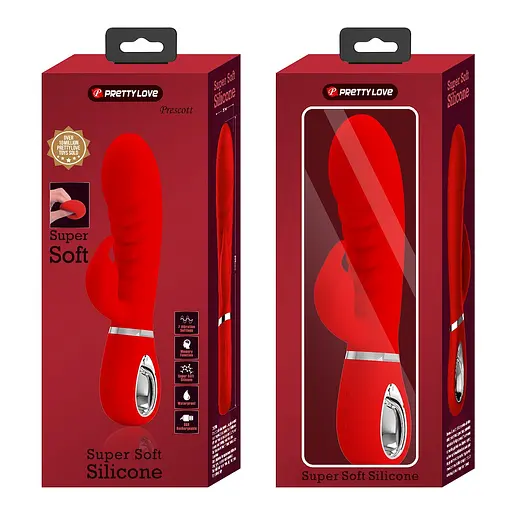 Вибратор-кролик Pretty Love Prescott 20 см красный - фото 2