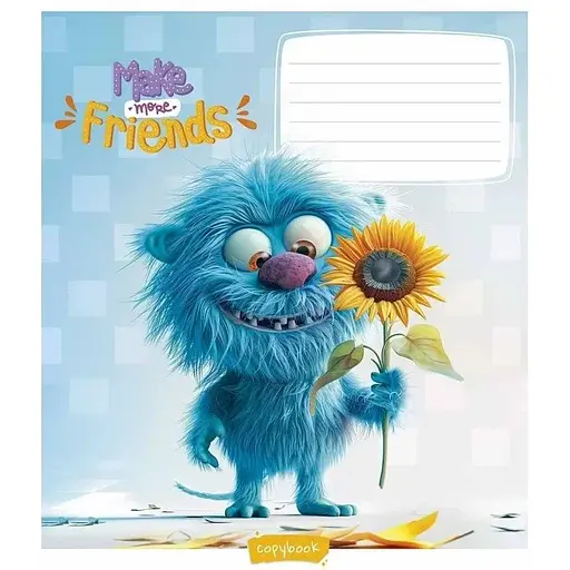 Зошит учнівський "Make more friends" Школярик 012-3453C 12 аркушів Різнокольоровий - фото 1
