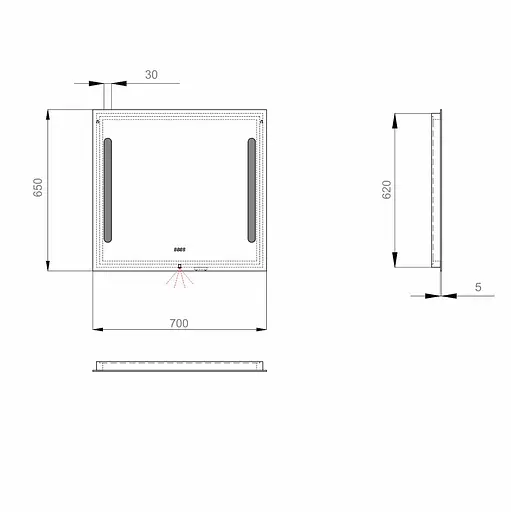 Дзеркало Sanwerk Лава "Стелла" 70x65 ZL0000139 - фото 4
