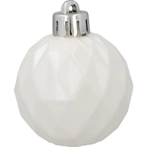 Комплект елочных шариков Chomik пластиковые 4 см золотистые и белые 16 шт. (GIF7351) - фото 4