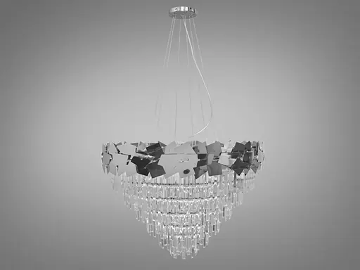 Позачасова, дизайнерська кришталева люстра на 22 лампи, діаметром 80 см, . - фото 1