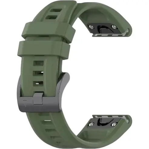 Ремешок DK CDK для Garmin Fenix 5 Plus 22mm Silicone Sport Band Classic (015189) (green)