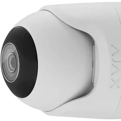 IP-камера Ajax дротова TurretCam, 5мп, 4мм, Poe, True WDR, IP 65, ІЧ 35м, аудіо, кут огляду 75°до 85°, купольна, біла - фото 3